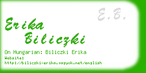 erika biliczki business card